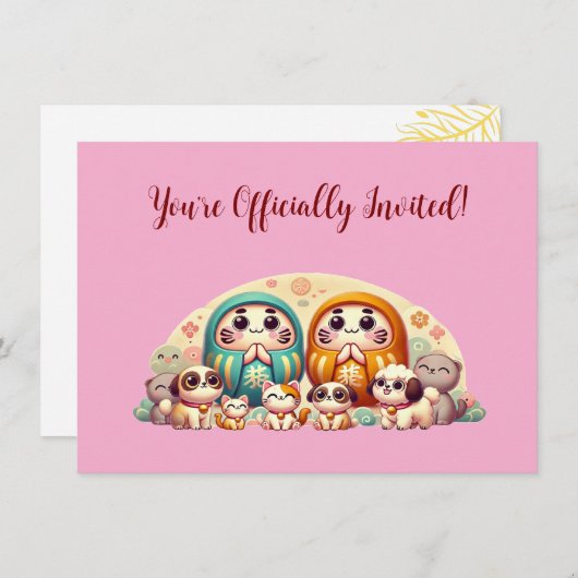 Wereld van Daruma Kaart (Voorkant / Achterkant)