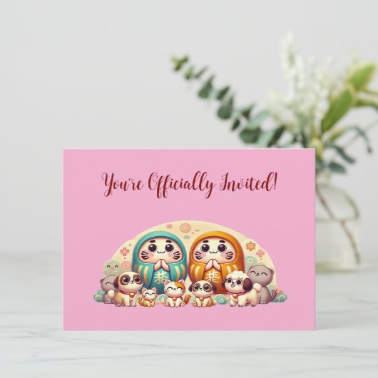 Wereld van Daruma Kaart (Staand voorkant)