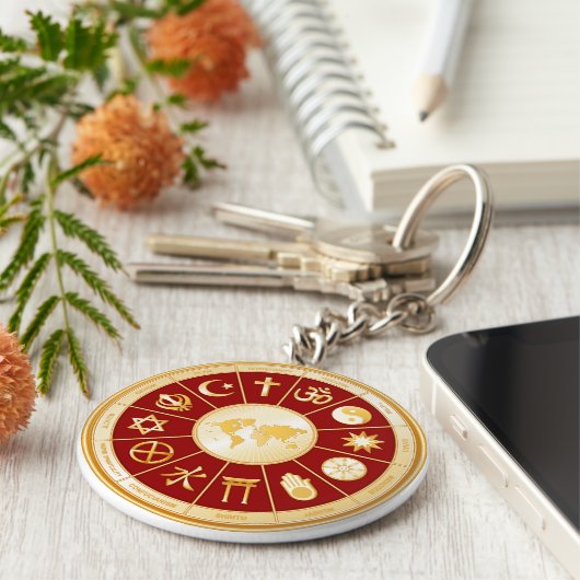 Wereld van de Faith Sleutelhanger (Zijkant)