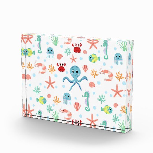 Wereld van de zee patroon fotoblokken (Rechts)