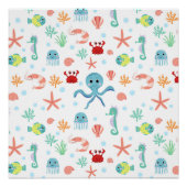 Wereld van de zee patroon perfect poster (Voorkant)