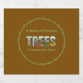 Wereld van Diversiteit BOMEN | Vier onze planeet Bier Etiket (Enkel label)