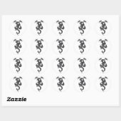 Wereld van Draak Ronde Sticker (Vel)