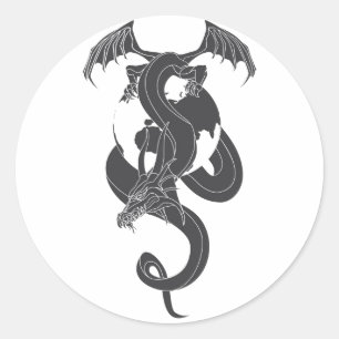 Wereld van Dragon Ronde Sticker