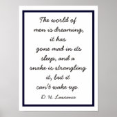 Wereld van dromen - D.H. Lawrence quote - print (Voorkant)