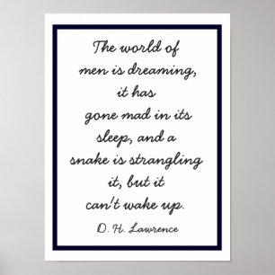 Wereld van dromen - D.H. Lawrence quote - print