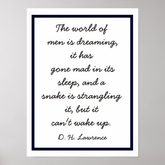 Wereld van dromen - D.H. Lawrence quote - print (Voorkant)