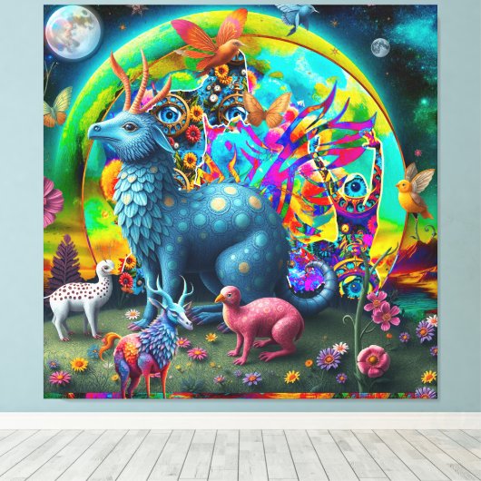 Wereld van Fantasie Canvas Afdruk (Insitu (Houten vloer))