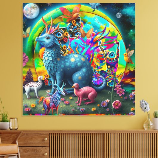 Wereld van Fantasie Canvas Afdruk (Insitu (Woonkamer))