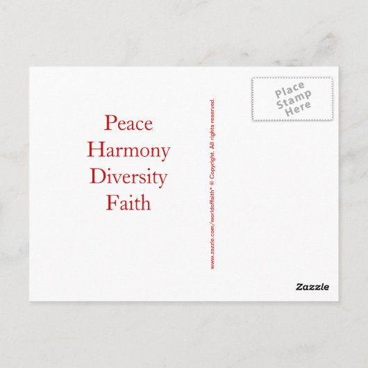 Wereld van geloof briefkaart (Achterkant)