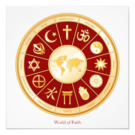 Wereld van geloof foto afdruk (Voorkant)