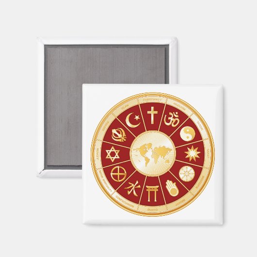 Wereld van geloof magneet (Voorkant / Achterkant)