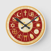 Wereld van geloof ronde klok (Voorkant)