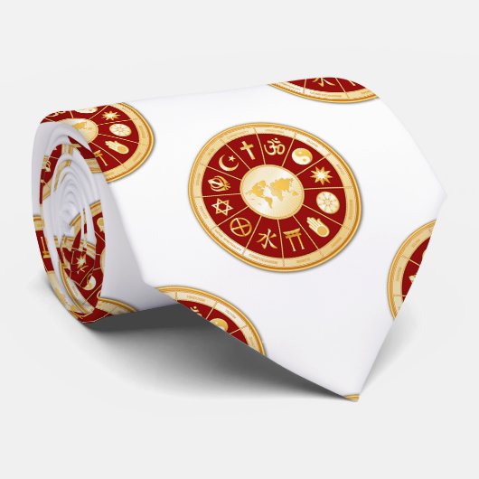 Wereld van geloof stropdas (Opgerold)