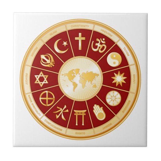 Wereld van geloof tegeltje (Voorkant)