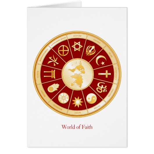 Wereld van Geloof Wenskaart 5" x 7" (Voorkant)