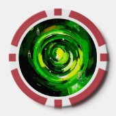 Wereld van Groen Poker Chips (Voorkant)