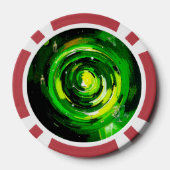 Wereld van Groen Poker Chips (Achterkant)