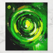 Wereld van Groen Wijn Etiket (Enkel label)