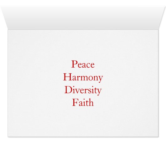 Wereld van het Faith Wenskaart (Binnen Horizontaal (Onder))