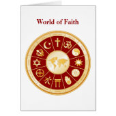 Wereld van het geloof aanpassen Wenskaart (Voorkant)