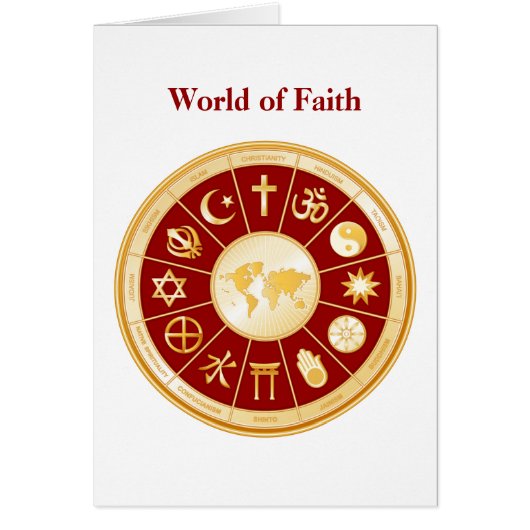 Wereld van het geloof aanpassen Wenskaart (Voorkant)