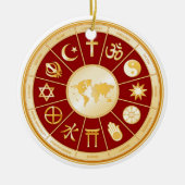 Wereld van het geloof keramische sieraad keramisch ornament (Voorkant)