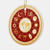 Wereld van het geloof keramische sieraad keramisch ornament (Links)