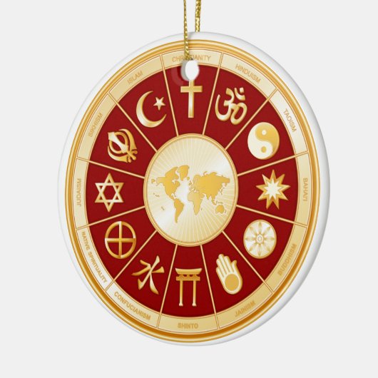 Wereld van het geloof keramische sieraad keramisch ornament (Links)