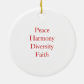 Wereld van het geloof keramische sieraad keramisch ornament (Achterkant)