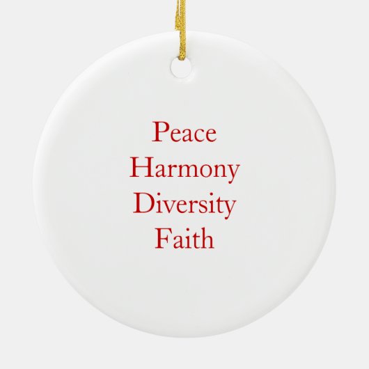 Wereld van het geloof keramische sieraad keramisch ornament (Achterkant)