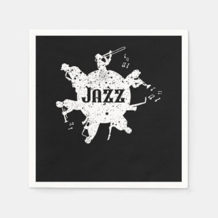 Wereld van Jazz die muziek-Jazz-band-overs-cadeaut Servet
