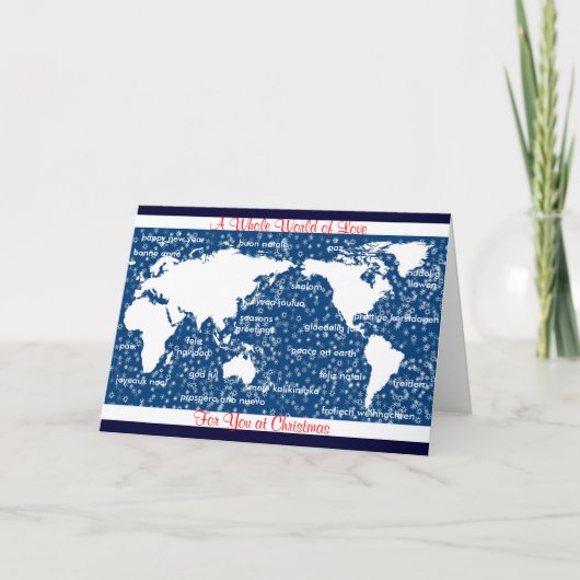 Wereld van Liefde Kerst Kaart (Voorkant)