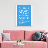 Wereld van mijn eigen — Alice Canvas Print (Insitu (Woonkamer))