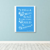 Wereld van mijn eigen — Alice Canvas Print (Insitu (Houten vloer))