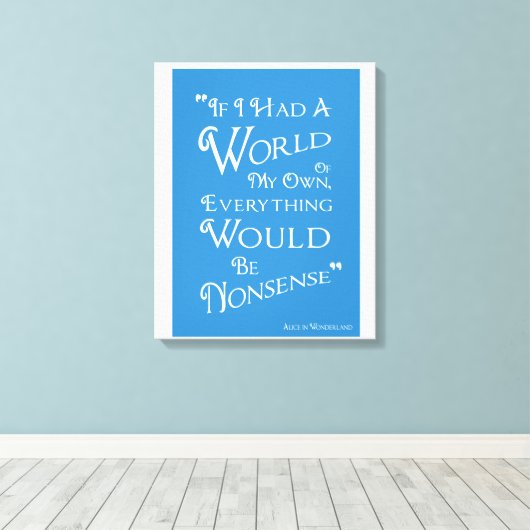 Wereld van mijn eigen — Alice Canvas Print (Insitu (Houten vloer))