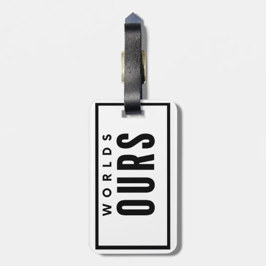 WERELD van ons Bagagelabel (Achterkant verticaal)