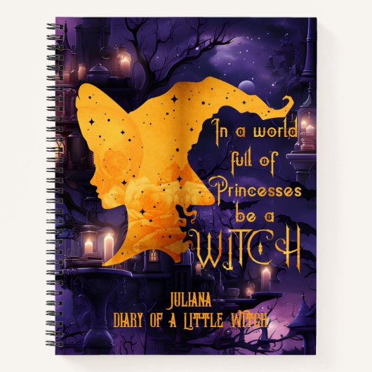 Wereld van prinsessen Be A Witch Happy Halloween Notitieboek (Voorkant)