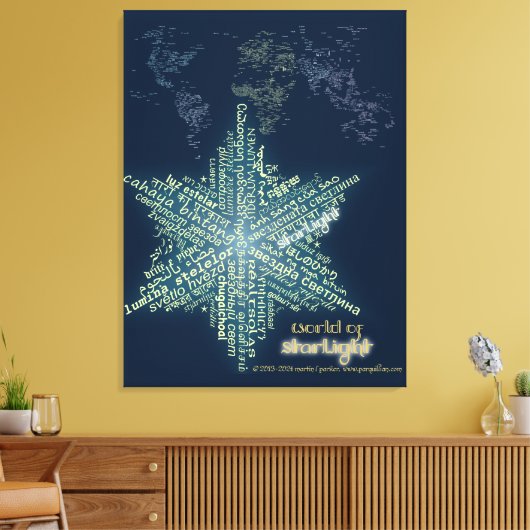 Wereld van Starlight Canvas Afdruk (Insitu (Woonkamer))