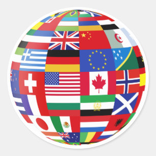 Wereld van vlaggen Sticker