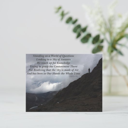 Wereld van vragen briefkaart (Staand voorkant)