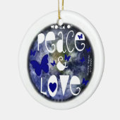 Wereld van Vrede & Liefde Keramisch Ornament (Links)