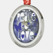 Wereld van Vrede & Liefde Metalen Ornament (Links)
