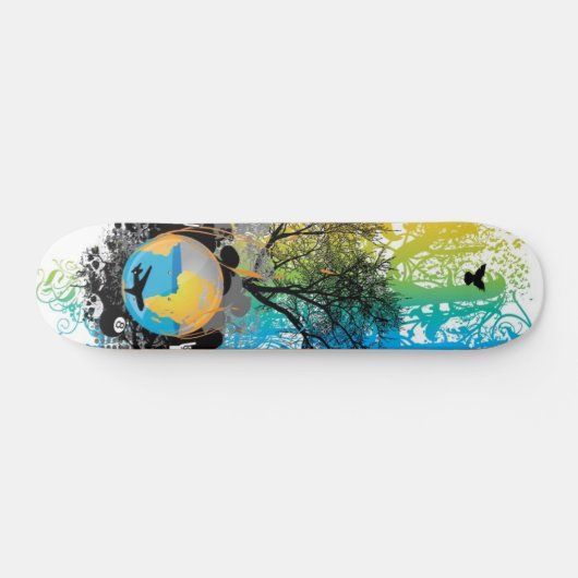 Wereld vectordek skateboard (Horizontaal)