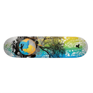 Wereld vectordek skateboard