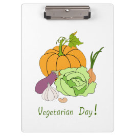 Wereld Vegetarische Dag Minimalistisch Schattig Klembord