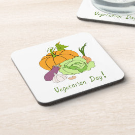 Wereld Vegetarische Dag Minimalistische Cute Bier Onderzetter