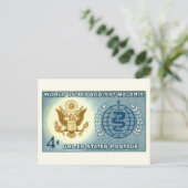 wereld verenigd tegen malaria-Vintage Briefkaart (Staand voorkant)