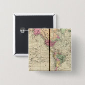 Wereld Vierkante Button 5,1 Cm (Voorkant /achterkant)