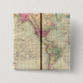 Wereld Vierkante Button 5,1 Cm (Voorkant)